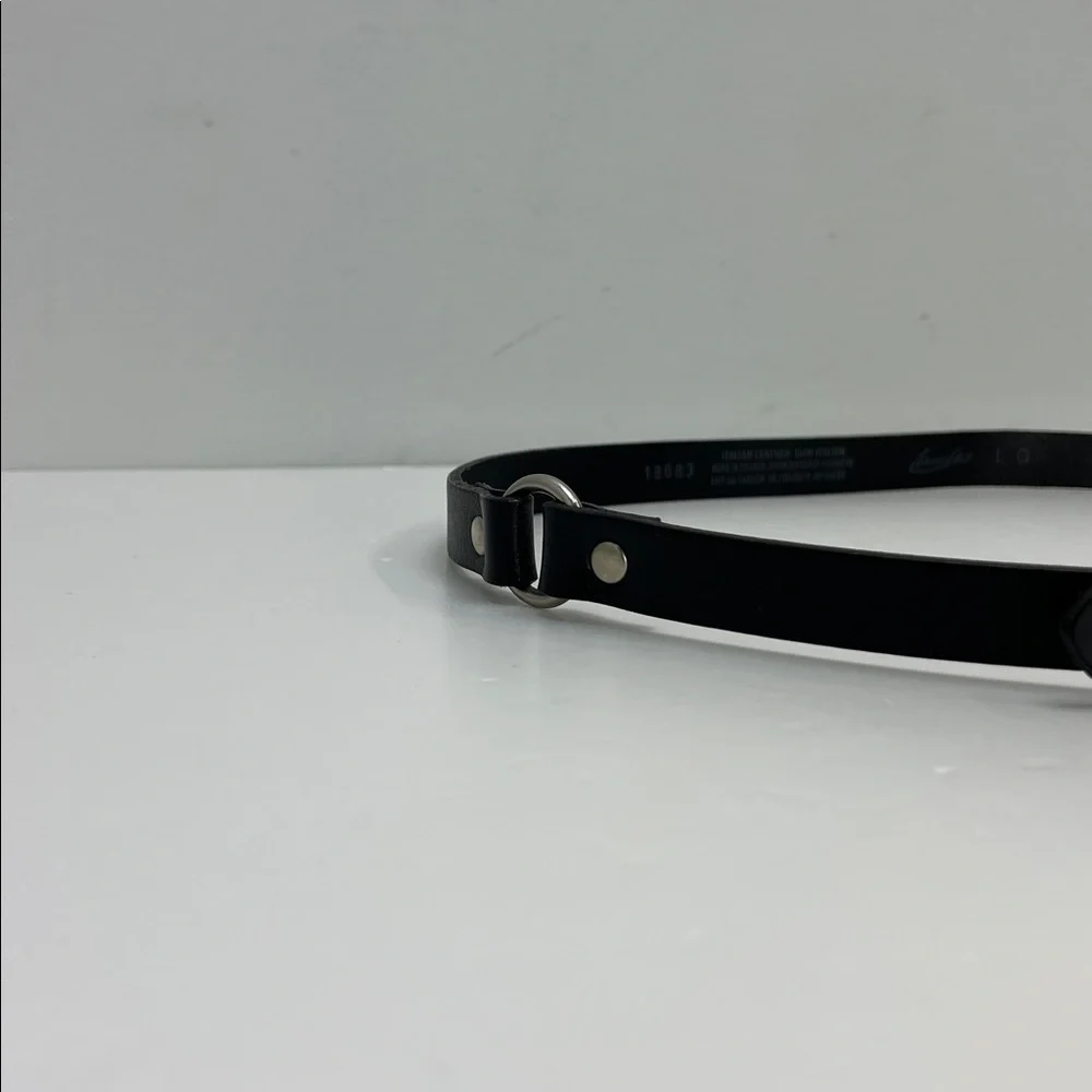 Landes Black Leather Belt Italian Leather Made In Canada Harness Style Festival